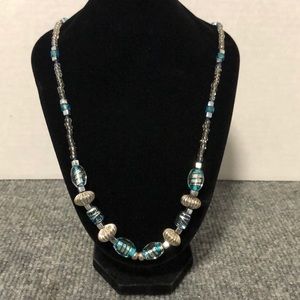 Blue & Silver Fashion Necklace